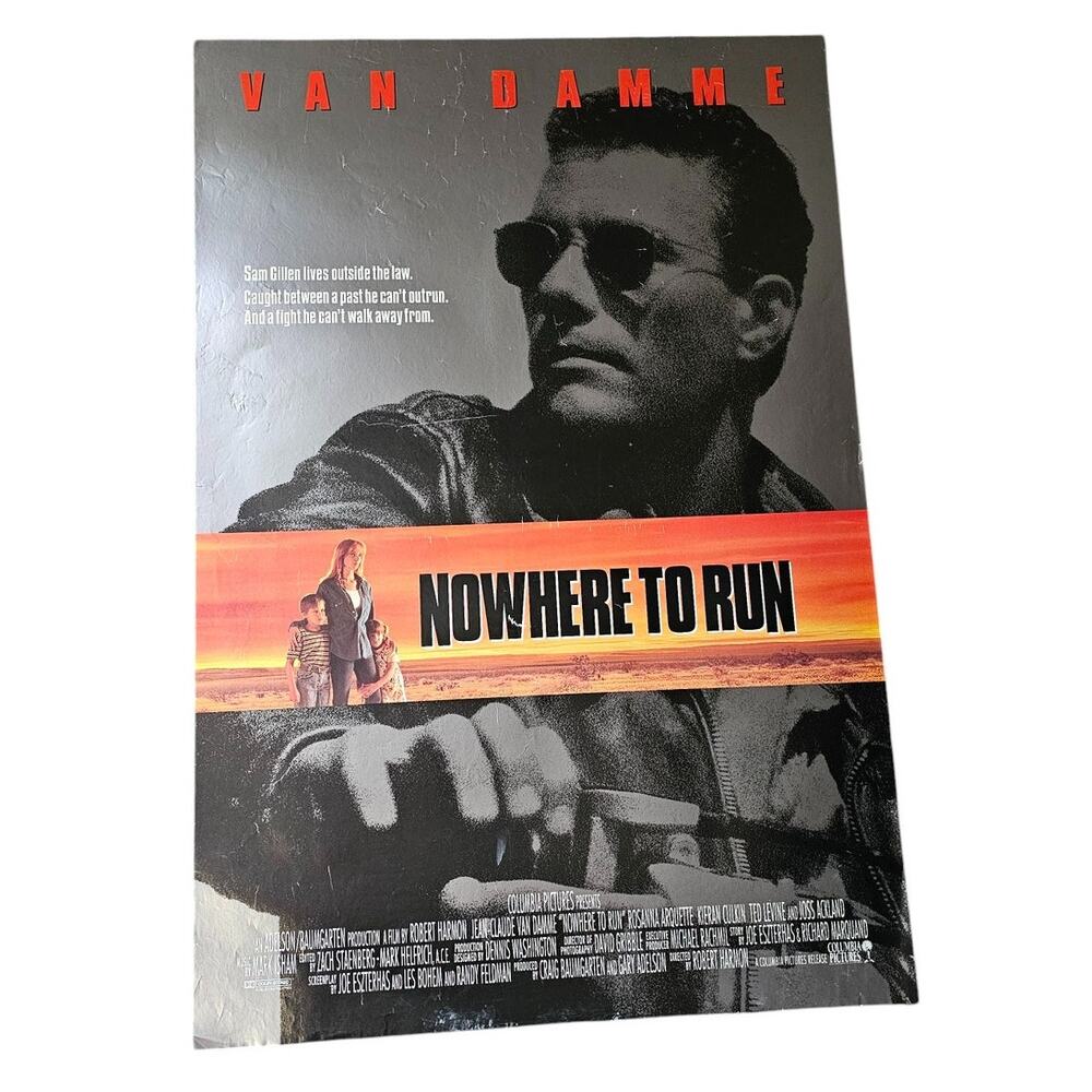 NOWHERE TO RUN - 1993 - Original 27x40 Movie Poster - JEAN-CLAUDE VAN DAMME
